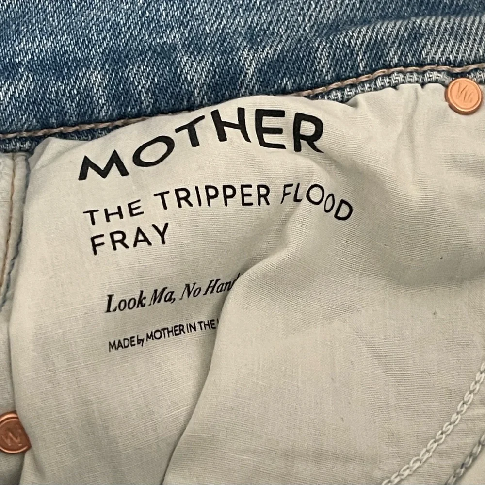 MOTHER The Tripper Flood Fray Jeans Size 25 NWT